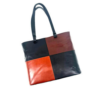 Patricia Nash Tote Bag Colorblock Braden Handbag black / brown NEW ,m